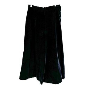 90s Laura Michelle Black Velvet Maxi Skirt Womens 12 Christmas Holiday Party USA